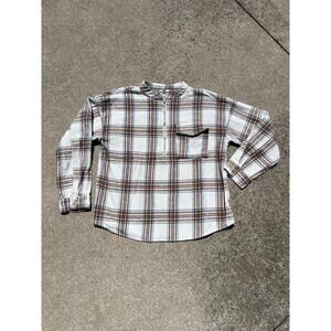 Jodifl‎ Sweater Women Size Large Plaid Collared Long Sleeve Quarter Zip Pocket